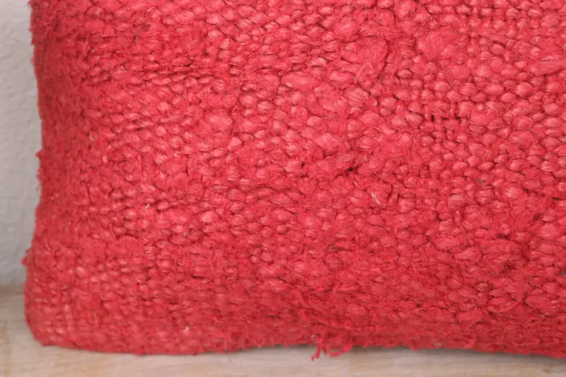 Handmade Kilim Cushion, 8x16 Red Pillow Cover, Boho Chic Pillow Sham, Pillow Sham, Vintage Pillow, Throw Kilim Pillow, Boho Chic Pillow Case - 3