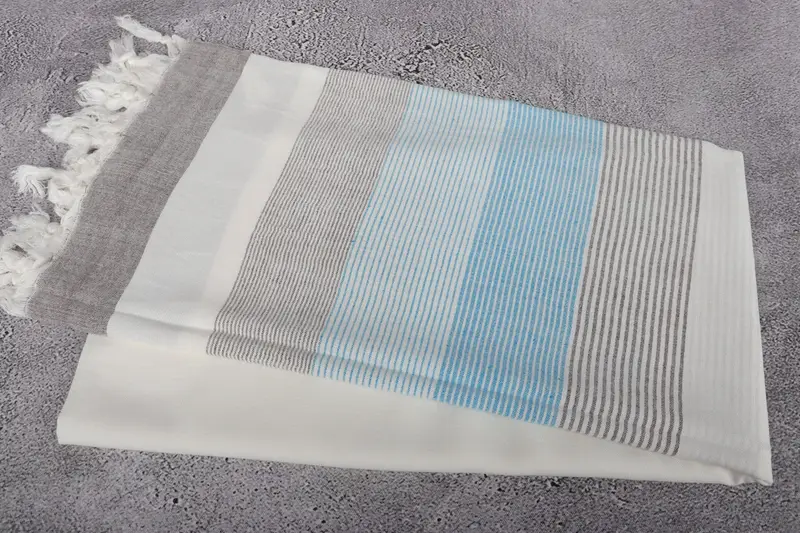 Large Turkish Towel, Scarf Towel, Home Decor Gifts, Bachelor Party Gifts, 68x40 Cotton Striped Towel, Bachelorette Party Gifts, Summer Gift - 6
