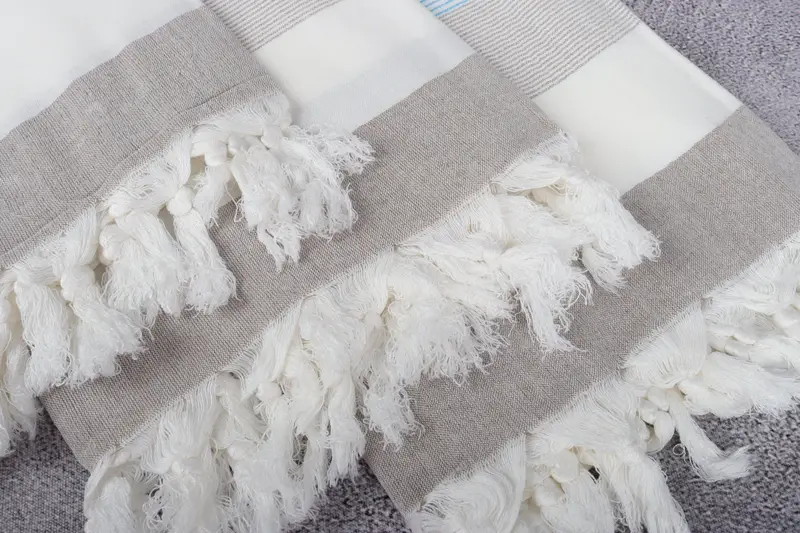 Large Turkish Towel, Scarf Towel, Home Decor Gifts, Bachelor Party Gifts, 68x40 Cotton Striped Towel, Bachelorette Party Gifts, Summer Gift - 5