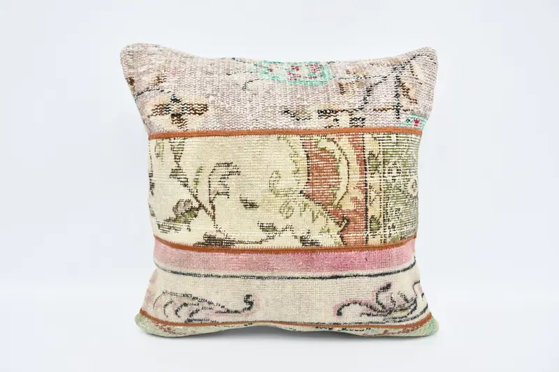 Almohada bordada, tie-dye, 24x24, comodidad vintage hecha a mano