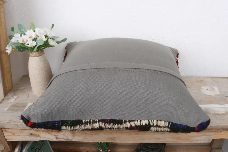 16x16 Red Cushion, Gift Pillow, Wholesale Pillow Cover, Pillow for Sofa, Cotton Pillow Sham, Cushion Case, Vintage Kilim Throw Pillow - 7