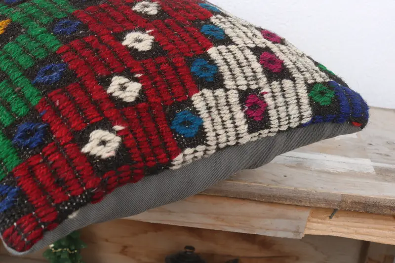 16x16 Red Cushion, Gift Pillow, Wholesale Pillow Cover, Pillow for Sofa, Cotton Pillow Sham, Cushion Case, Vintage Kilim Throw Pillow - 6