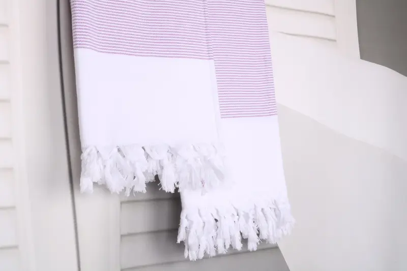 Gift Towel, Embroidered Towel, 70x40 Cotton Striped Towel, Quick-drying cotton Turkish beach towel, Custom Wedding Gift, Bath towel - 8