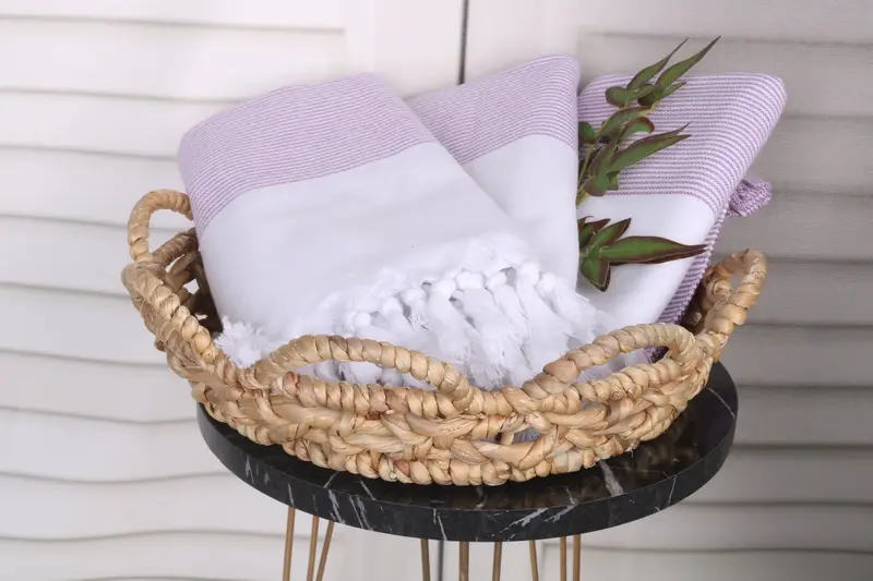 Gift Towel, Embroidered Towel, 70x40 Cotton Striped Towel, Quick-drying cotton Turkish beach towel, Custom Wedding Gift, Bath towel - 5