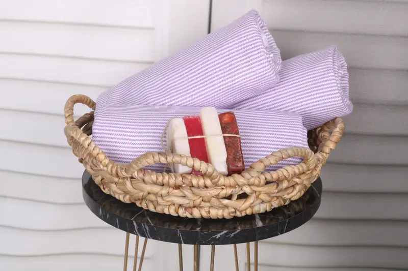 Gift Towel, Embroidered Towel, 70x40 Cotton Striped Towel, Quick-drying cotton Turkish beach towel, Custom Wedding Gift, Bath towel - 4