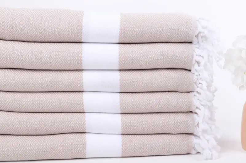Best Wedding Gift, Quick-dry peshtemal, Engagement Gift, Monogram Turkish Towel, Wedding Hand Made Gift, Thin towel, 70x40 Cotton Diamond Towel - 3