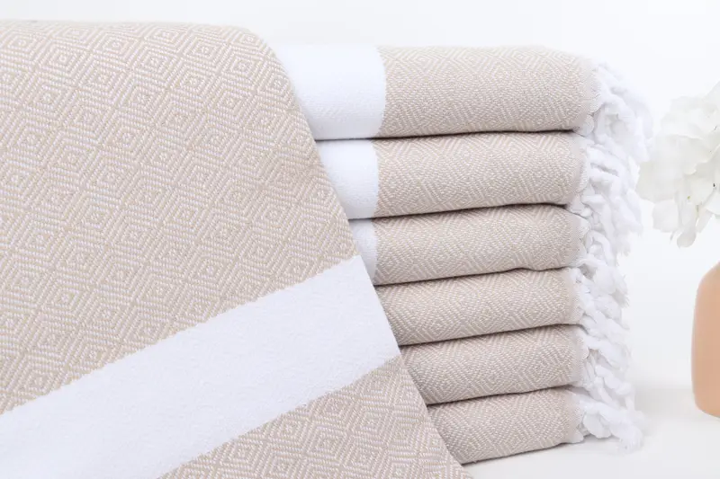 Best Wedding Gift, Quick-dry peshtemal, Engagement Gift, Monogram Turkish Towel, Wedding Hand Made Gift, Thin towel, 70x40 Cotton Diamond Towel - 1