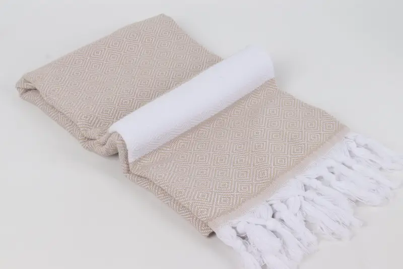 Best Wedding Gift, Quick-dry peshtemal, Engagement Gift, Monogram Turkish Towel, Wedding Hand Made Gift, Thin towel, 70x40 Cotton Diamond Towel - 6