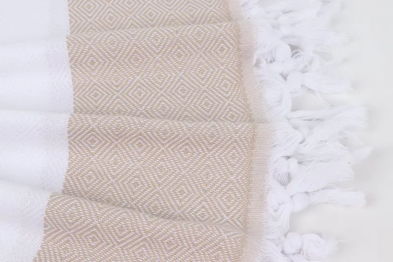 Best Wedding Gift, Quick-dry peshtemal, Engagement Gift, Monogram Turkish Towel, Wedding Hand Made Gift, Thin towel, 70x40 Cotton Diamond Towel - 8