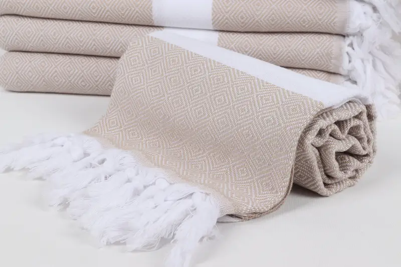 Best Wedding Gift, Quick-dry peshtemal, Engagement Gift, Monogram Turkish Towel, Wedding Hand Made Gift, Thin towel, 70x40 Cotton Diamond Towel - 4
