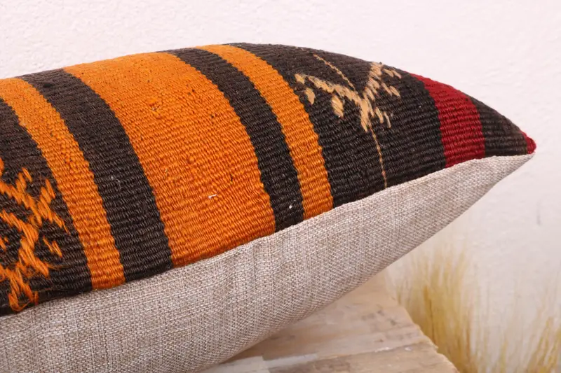 12x24 Red Pillow Case, Colorful Pillow Case, Vintage Kilim Pillow, Muted Pillow, Interior Designer Pillow, Vintage Pillow, Pillow Cover - 6