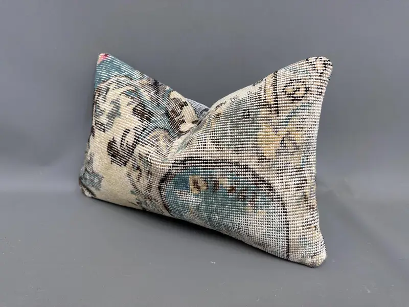 Pillow for Sofa, Kilim Pillow, Cushion Case, 12x20 Beige Cushion, Outdoor Patio Pillow Case, Turkish Pillow, Christmas Pillow Case - 3