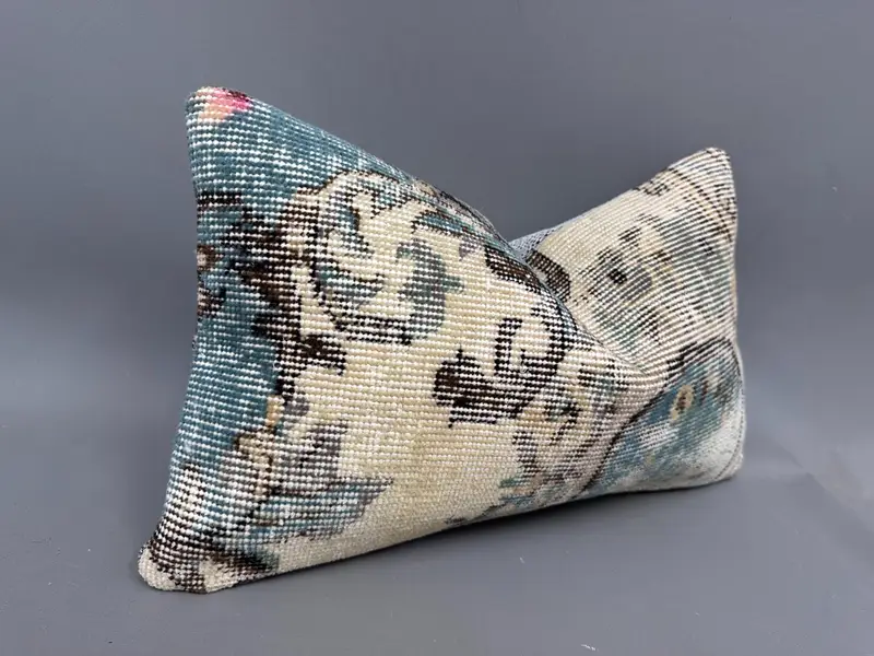 Pillow for Sofa, Kilim Pillow, Cushion Case, 12x20 Beige Cushion, Outdoor Patio Pillow Case, Turkish Pillow, Christmas Pillow Case - 2