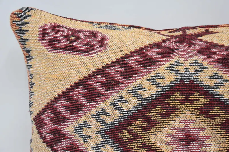 Kilim Pillow, Pillow for Couch, Cushion Cover, Personalized Gift Pillow Cushion Cover, Kilim Cushion Sham, 20x28 Red Pillow Case - 2