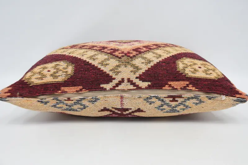 Kilim Pillow, Pillow for Couch, Cushion Cover, Personalized Gift Pillow Cushion Cover, Kilim Cushion Sham, 20x28 Red Pillow Case - 6