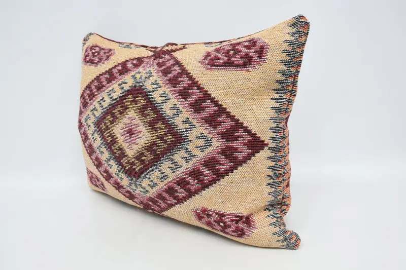 Kilim Pillow, Pillow for Couch, Cushion Cover, Personalized Gift Pillow Cushion Cover, Kilim Cushion Sham, 20x28 Red Pillow Case - 4
