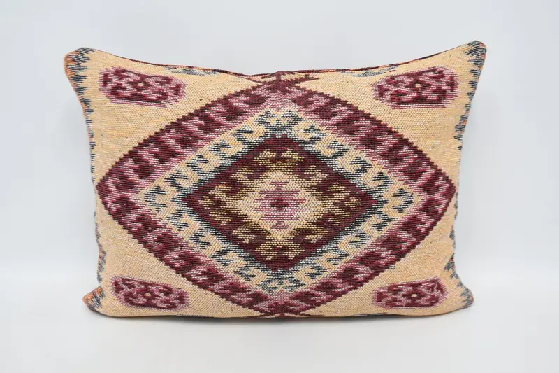 Kilim Pillow, Pillow for Couch, Cushion Cover, Personalized Gift Pillow Cushion Cover, Kilim Cushion Sham, 20x28 Red Pillow Case - 1
