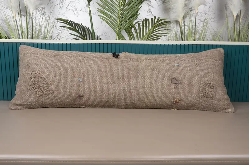 Handgefertigtes Southwestern-Wurfkissen, 16x48 besticktes Vintage-Kissen