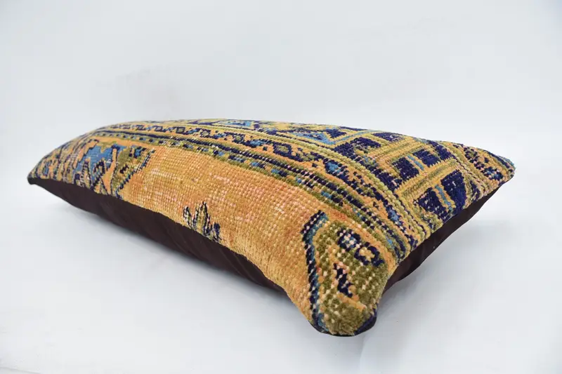 12x36 Blue Cushion Case, Home Decor Pillow, Pillow for Sofa, Pillow Cover, Boho Throw Pillow, Square Throw Cushion, Kilim Cushion Sham - 5