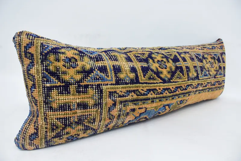 12x36 Blue Cushion Case, Home Decor Pillow, Pillow for Sofa, Pillow Cover, Boho Throw Pillow, Square Throw Cushion, Kilim Cushion Sham - 3