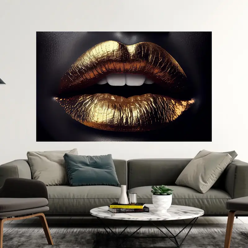 Elegant Printed Glass: Gold Accents for Modern Beauty Centers