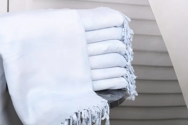 Bridal Shower Favors Cotton Towel, Ice Blue, 36x67 Inches