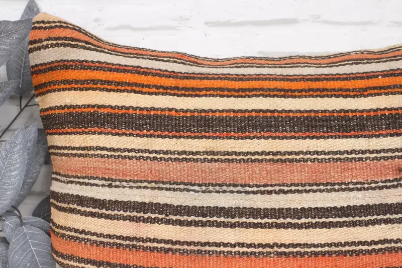 Seat Cushion Cover, 20x28 Orange Pillow Sham, Pillow Sham, Gift Pillow, Personalized Gift Pillow Pillow Sham, Throw Kilim Pillow, Kilim Pillow - 2