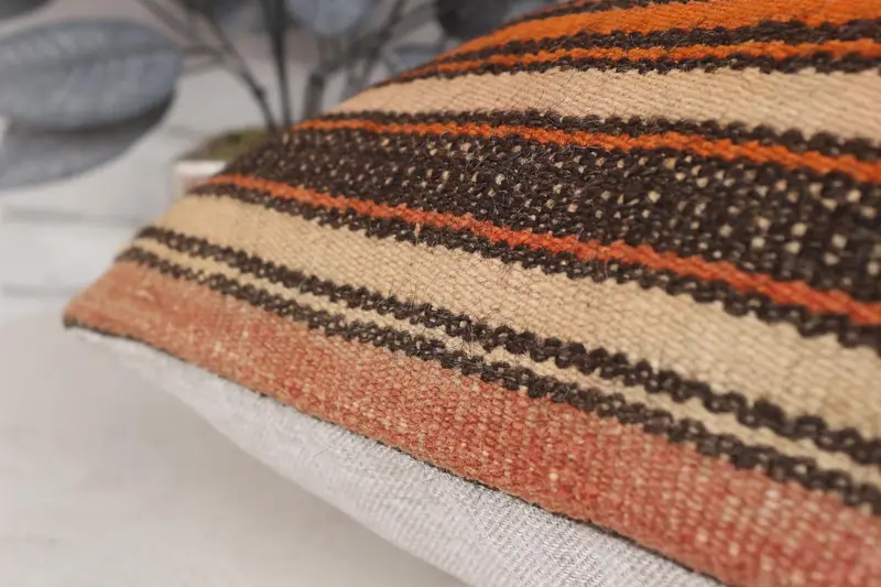 Seat Cushion Cover, 20x28 Orange Pillow Sham, Pillow Sham, Gift Pillow, Personalized Gift Pillow Pillow Sham, Throw Kilim Pillow, Kilim Pillow - 7