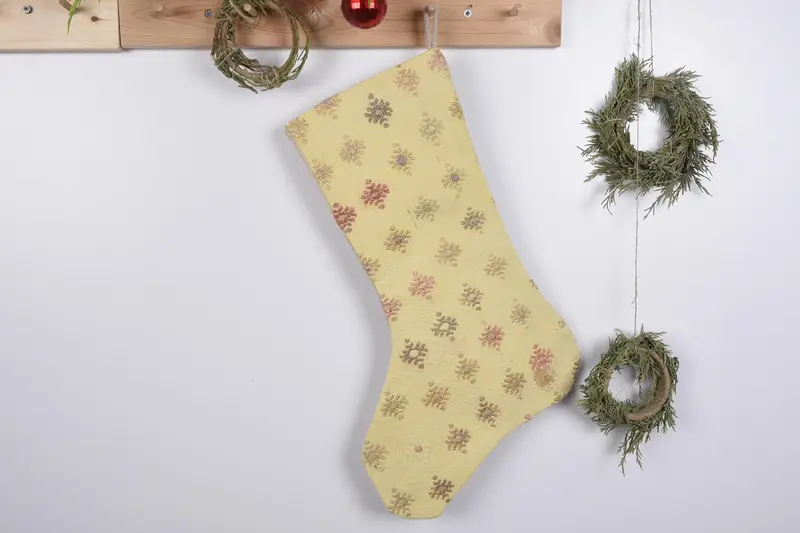 Medias festivas de adornos navideños Kilim, medias navideñas duraderas