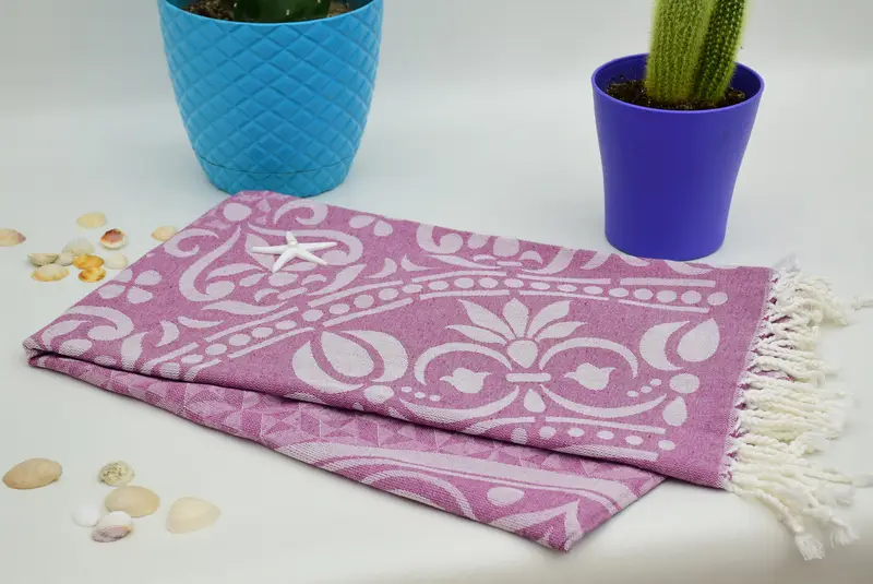 Wedding For Favor, Housewarming Gift, 70x40 Cotton Round Design Towel, Peshtemal Towel, Bachelorette Party Gifts Bridesmaids, Best Beach Towel - 4