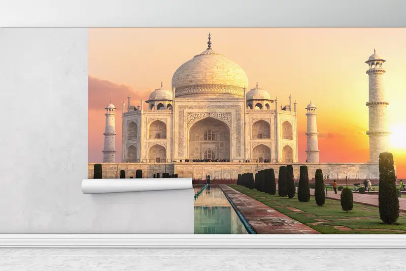 Indian Wall Paper, Sunset Wall Poster, Seven Wonders Wall Paper, View Wall Art, Landscape Wall Mural, Indian Architecture Wall Print, - 1