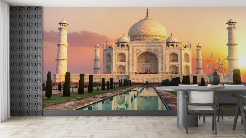 Indian Wall Paper, Sunset Wall Poster, Seven Wonders Wall Paper, View Wall Art, Landscape Wall Mural, Indian Architecture Wall Print, - 4