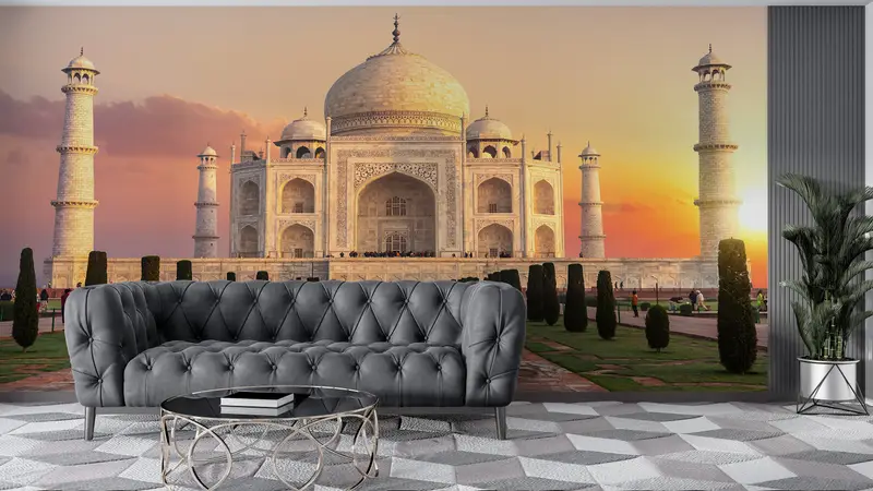 Indian Wall Paper, Sunset Wall Poster, Seven Wonders Wall Paper, View Wall Art, Landscape Wall Mural, Indian Architecture Wall Print, - 6