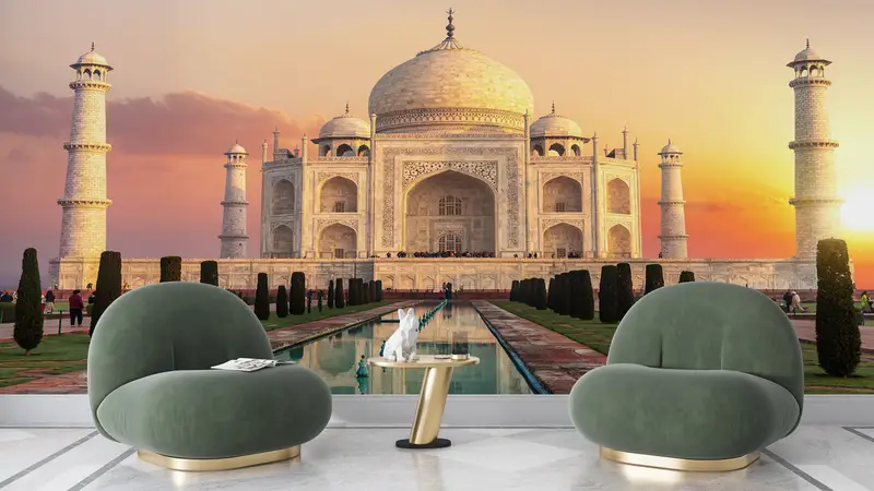 Indian Wall Paper, Sunset Wall Poster, Seven Wonders Wall Paper, View Wall Art, Landscape Wall Mural, Indian Architecture Wall Print, - 3