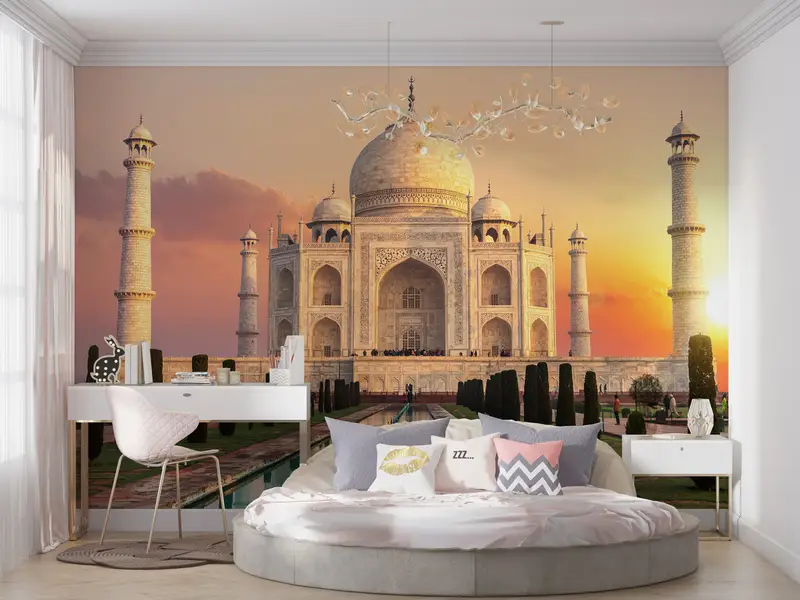Indian Wall Paper, Sunset Wall Poster, Seven Wonders Wall Paper, View Wall Art, Landscape Wall Mural, Indian Architecture Wall Print, - 2