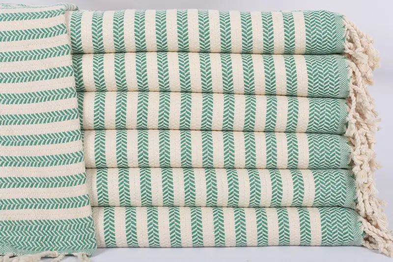 Bridesmaid Proposal Gift, Organic Towel, Monogrammed Hand Towel, Personalized Kitchen Towel, 40x18 Cotton Chevron Towel, Turkish Towel Hand Towel - 1
