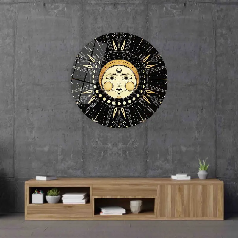 Astrological Mandala Zodiac Canvas: Chiromancy Abstract Art Print