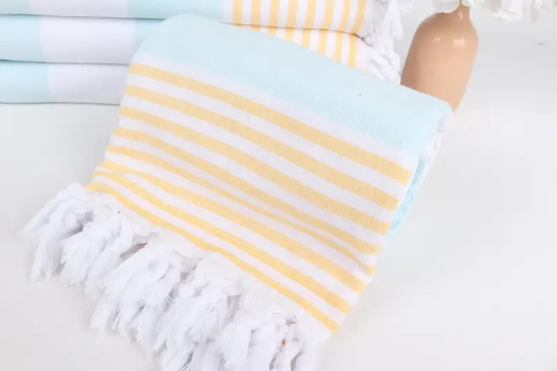 Sand-resistant towel, Best Beach Towel, 68x36 Cotton Striped Terry Towel, Gift For Bride, Turkish Towel USA, Florida Bachelorette Party Favors - 4