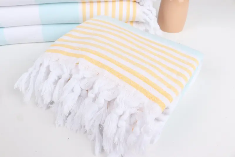 Sand-resistant towel, Best Beach Towel, 68x36 Cotton Striped Terry Towel, Gift For Bride, Turkish Towel USA, Florida Bachelorette Party Favors - 5