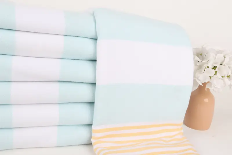 Sand-resistant towel, Best Beach Towel, 68x36 Cotton Striped Terry Towel, Gift For Bride, Turkish Towel USA, Florida Bachelorette Party Favors - 2