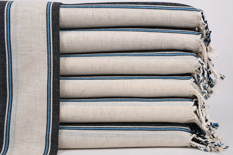 Özel el havlu, kişiselleştirilmiş mutfak havlu, monogram el havlu, onun için kişiselleştirilmiş hediye, 36x20 pamuklu çizgili havlu, Bachelorette havlu - 1