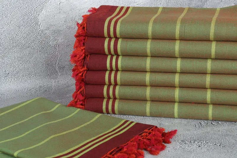 Lightweight Turkish towel, Wedding Towel, Sand-free towel, 68x40 Cotton Striped Towel, Personalised Gift, Personalized Bridesmaid Gift, Scarf Towel - 2