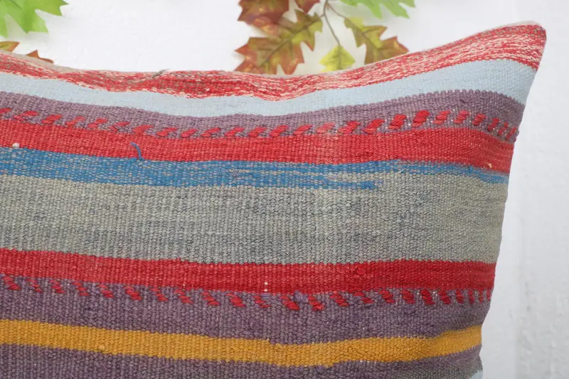 Pillow for Couch, 20x20 Red Cushion Case, Turkish Kilim Pillow, Traditional Pillow Case, Pillow Cover, Pet Cushion, Pillow for Sofa - 5