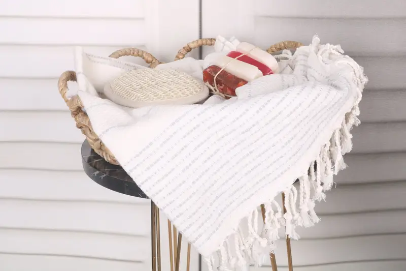 Personalized Home Gift Wedding, Bachelorette Party Gift, Personalized Turkish Towel, 70x38 Cotton Striped Design Towel, Travel towel, Gift For Mom - 2
