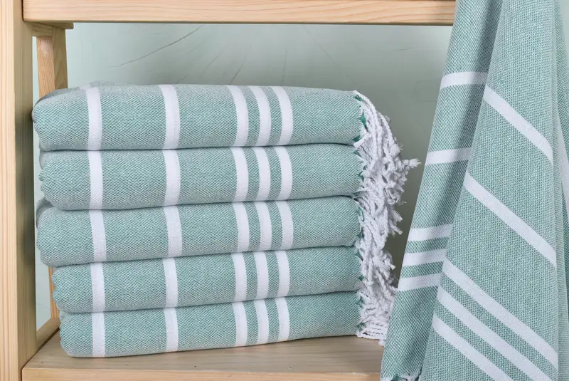 Personalized Towel, 70x40 Cotton Striped Towel, Handmade Turkish Towel, Custom Wedding Gift, Bridesmaid Gifts Personalized, Fouta towel, Pool Towels - 2