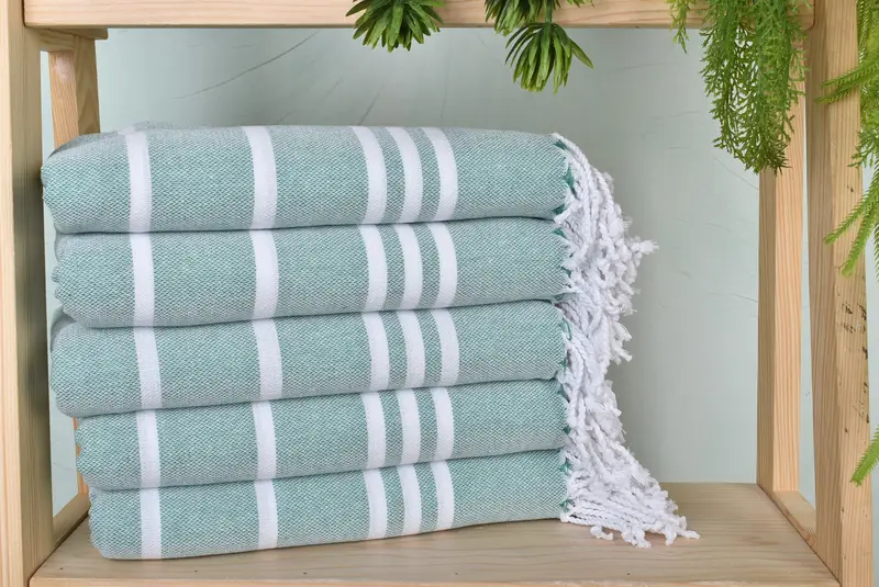 Personalized Towel, 70x40 Cotton Striped Towel, Handmade Turkish Towel, Custom Wedding Gift, Bridesmaid Gifts Personalized, Fouta towel, Pool Towels - 1