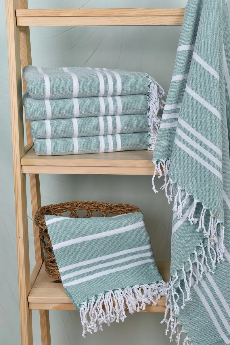 Personalized Towel, 70x40 Cotton Striped Towel, Handmade Turkish Towel, Custom Wedding Gift, Bridesmaid Gifts Personalized, Fouta towel, Pool Towels - 3