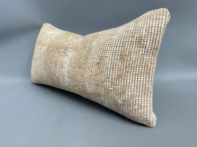 8x16 Beige Cushion, Bohemian Cushion Cushion Case, Antique Pillows, Cushion Cover, Anatolian Cushion Case, Pillow for Sofa, Handmade Kilim Cushion - 3