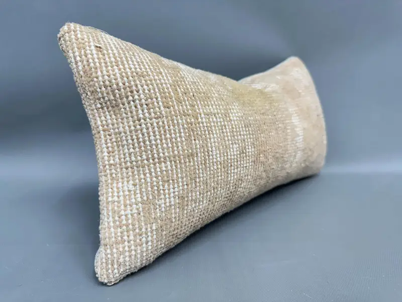 8x16 Beige Cushion, Bohemian Cushion Cushion Case, Antique Pillows, Cushion Cover, Anatolian Cushion Case, Pillow for Sofa, Handmade Kilim Cushion - 2