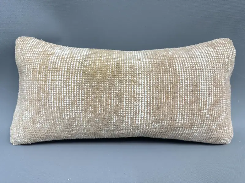 8x16 Beige Cushion, Bohemian Cushion Cushion Case, Antique Pillows, Cushion Cover, Anatolian Cushion Case, Pillow for Sofa, Handmade Kilim Cushion - 4